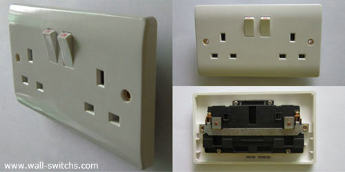 13A 2G switched  shuttered socket(plug socket) 
