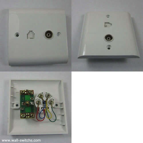 1gang TEL+TV socket