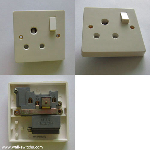one gang 15A switched shutterred  socket