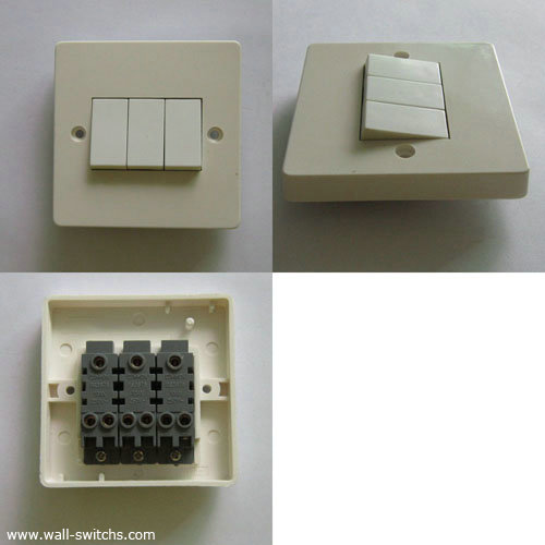 three gang one way/two way wall switch