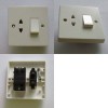 one gang 16A switched multifunction socket