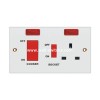 45A cooker switch+13A switched socket with neon