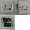 one gang 3pin multifunction switched socket with neon