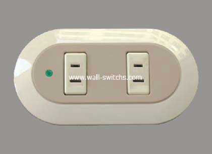 double 15A multifunction socket+switch 