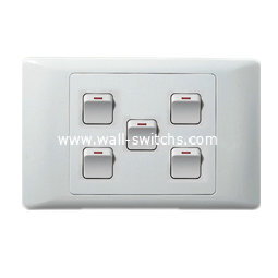 5 lever 1 way/2 way switch (4x2)