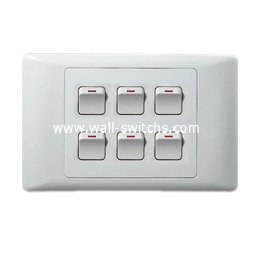 6 lever 1 way/2 way switch (4x2)
