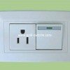 15A-3pin socket+switch 