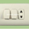 15A multifunction socket+double switch