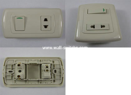 15A socket+switch(W/N)