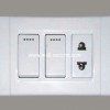 15A multifunction socket+double switch