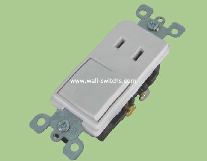 one gang south American switch+2pin socket