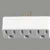 V52-2 south american 6 outlet triple tap white  bakelite ivory made in China export to Bermuda