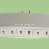 V53 South American 2wire  triple electrical socket outlets white plate made in China export to Bermuda
