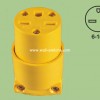 V59 south American 15A/125V yellow power outlet GRD copper conduction made in China to Guatemala