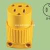 V62 south American 15A/125V yellow 3pin power outlet copper conduction made in China export to Salvador