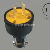 V67 south American 15A/125V standard yellow two wire rubber  plug copper condution for Bolivia 