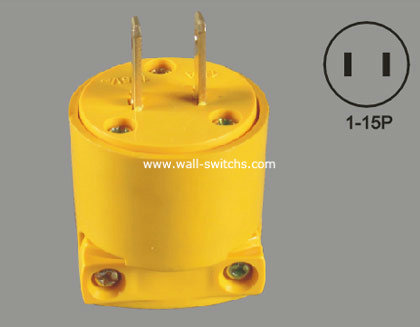 V72 South America plug yellow 2 wire plug copper parts conductive wenzhou China export the Philippines