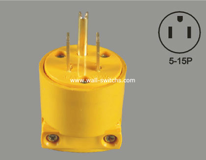 V74 South America American 15A/125V plug yellow grounding nylon plug copper parts conductive wenzhou China export Honduras