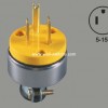 V77 South American 15A/125V plug yellow GRD plug copper parts conductive wenzhou China export panama