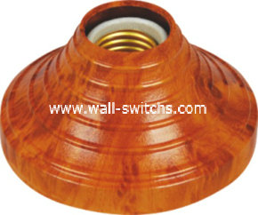 France wood 4.5 inch E27lamp holder/light socket