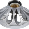 602S:India silver white 4.5 inch（PP/ABS cover+iron/copper contact+alluminium ring ceramics core)E27lamp holder/light socket made in china