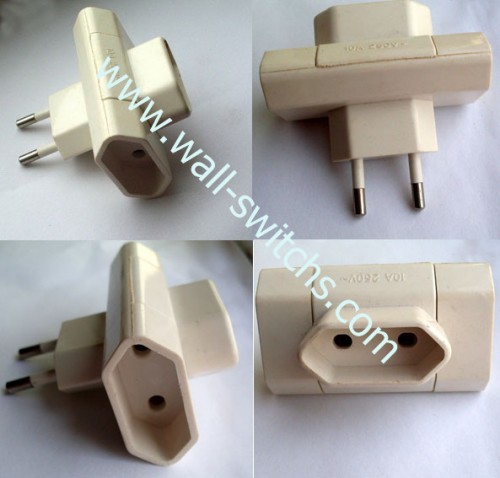 J000397 ABS cover+copper pin adapter plug socket egypt in china