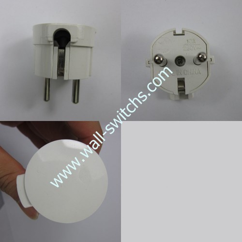 J000425 white ABS cover copper pin iron contact egyply plug china