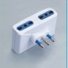 J377:16A plug+4*10/16A adapter/conversion socket round pin PC+copper made in China to Italy/chile