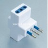 J379:10A plug+3*10A socket adapter/conversion socket three round pin  PC+copper  made in China Chile Italy style