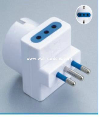 J385:Italy standard adapter/conversion socket(10A plug-2*10A+1*socket made in China