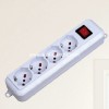 J394:3G1.0MM2*1.5M 16A extension socket PP Italy stylewith red switch neon made in China