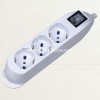 J414:3G1.0MM2*1.5M 16A extension socket ABS+copper conductive with neon switch made in China household