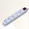 J416:3G1.0MM2*1.5M 16A extension socket ABS five gang with neon switch Italy standard
