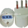 J420:Italy/Chile adapter/Conversion socket(German "Schuko" plug grounded socket) 3 feet made in China 16A plug+10A socket