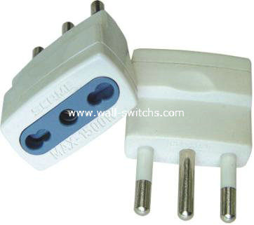 16A plug-10/16A round pin adapter/conversion socket