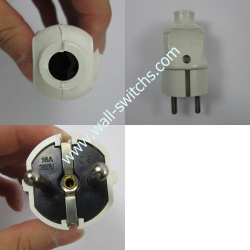 JF518 egypt plug,electrical plug,earth contact,copper pin,