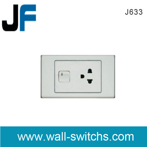 J633 one gang switch witch 3pin socket 