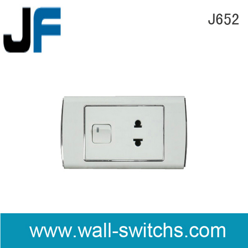 J652 1 gang switch with 2 pin socket