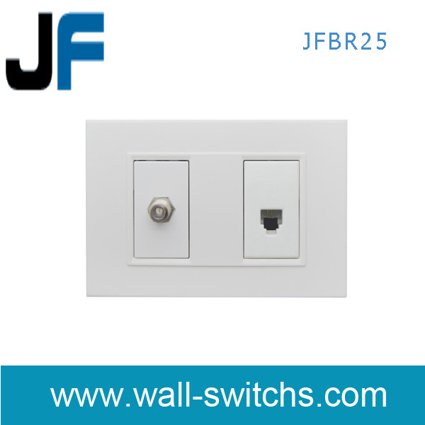 JFBR25 RJ11+TV Socket telephone jack