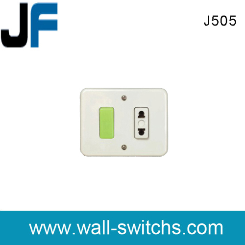 J506 2 gang 1 way switch(flourescent button) noctilucent switch 