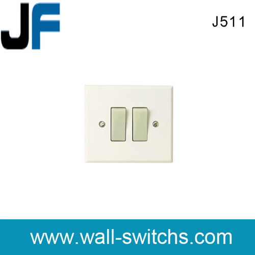 J511 2 gang 1 way switch(Flourescent button) wall switch face plate