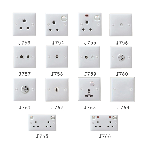 JFBSB series: British standard wall switches and sockets made in China