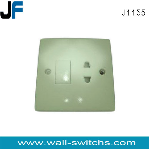 J1155 white colour Singapore bakelite wall switch socket