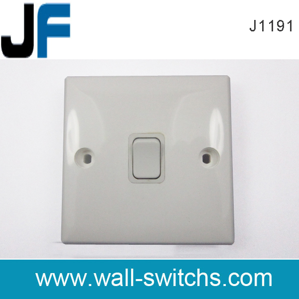 J1191 one gang switch Kuwait PC white colour 1 gang 1 way switch