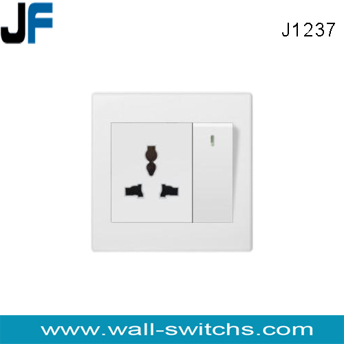J1237 white colour Ghana PC wall switch and socket