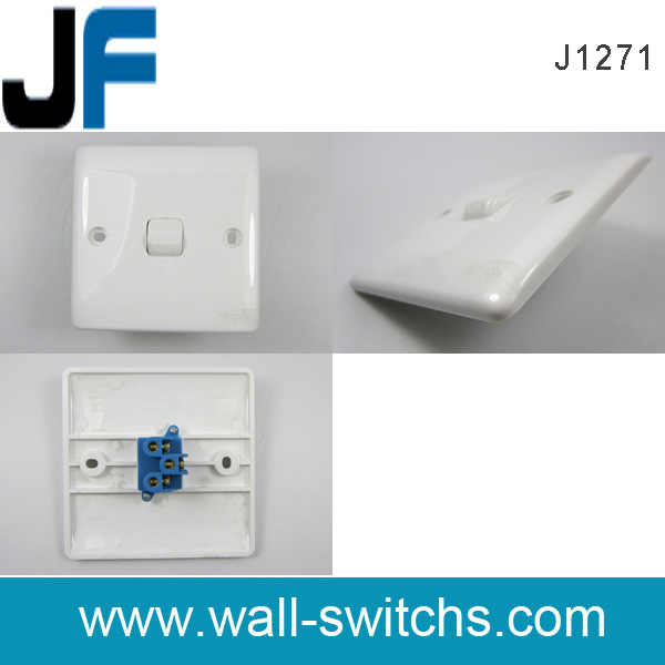 J1271 1gang switch white colour Singapore PC universal switch