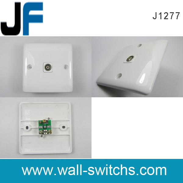 J1277 tv outlet white colour Sri Lanka PC one-gang tv socket