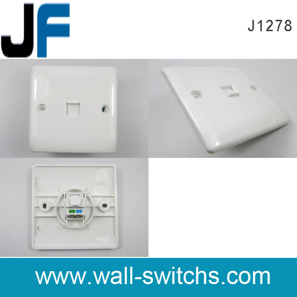 J1278 tel outlet white colour Qatar PC tel socket