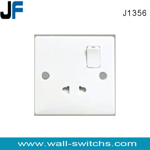 J1356 2pin switched sockeet white colour Kuwait bakelite switched scoket