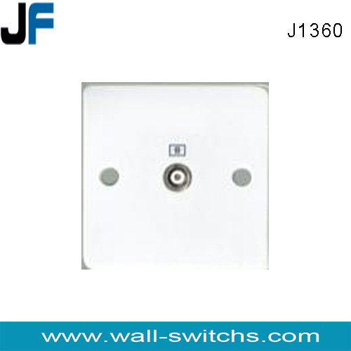 J1360 tv outlet white colour Zambia bakelite tv socket outlet